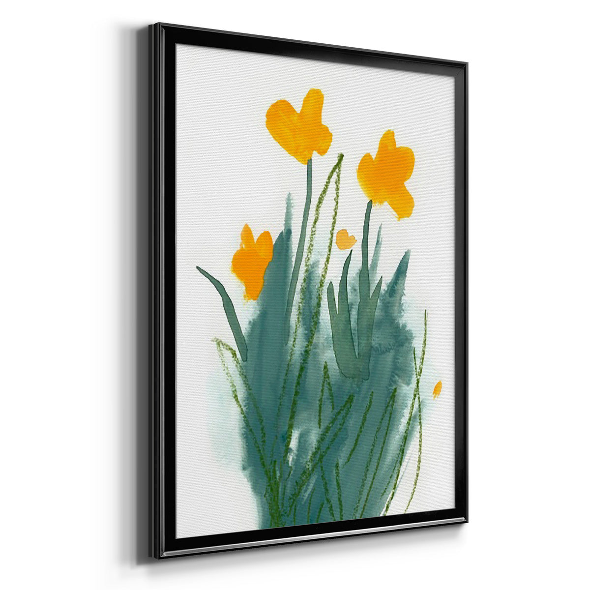 Daffodil Bunch I - Modern Framed Canvas Print