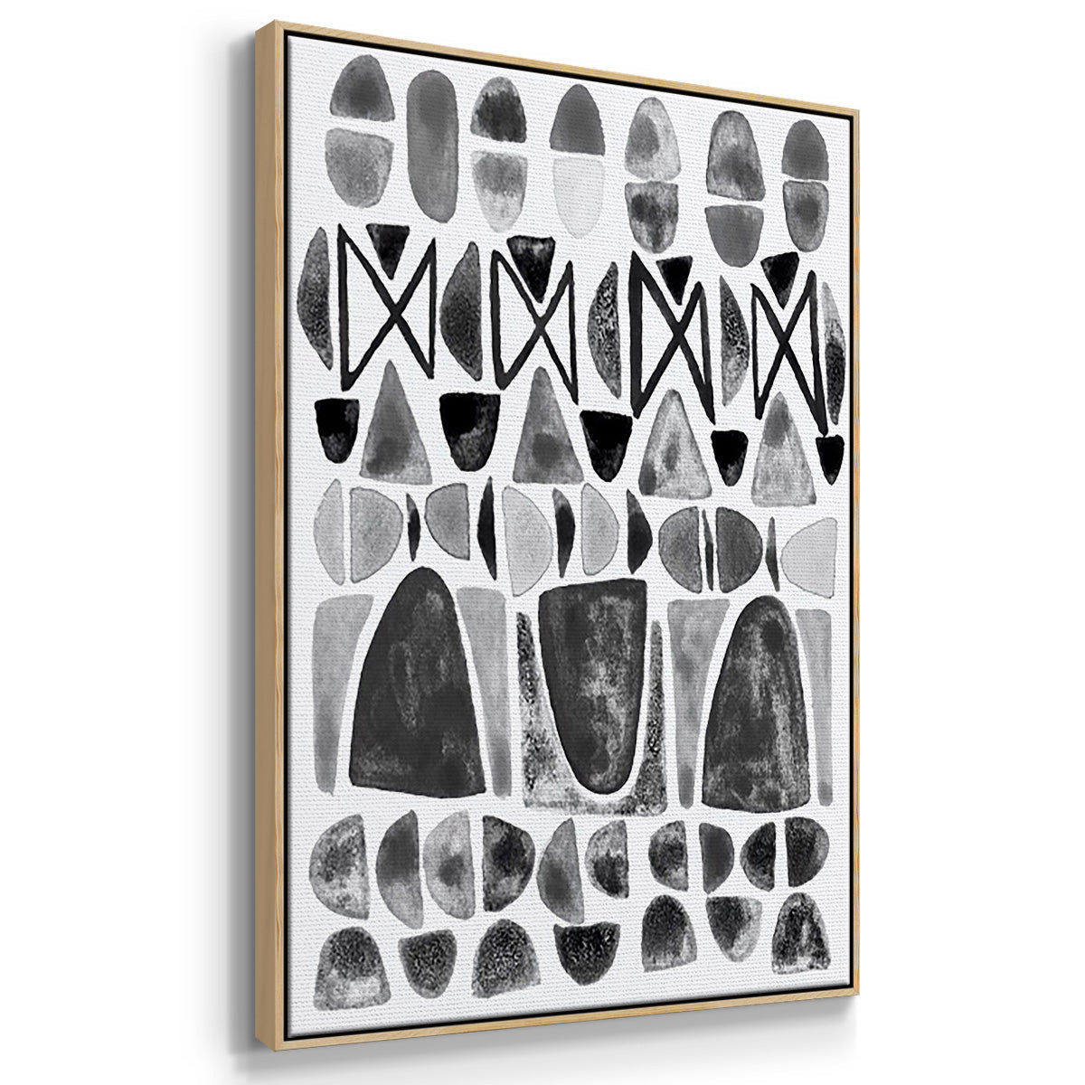 Grey Arches I - Floater Framed Canvas Set