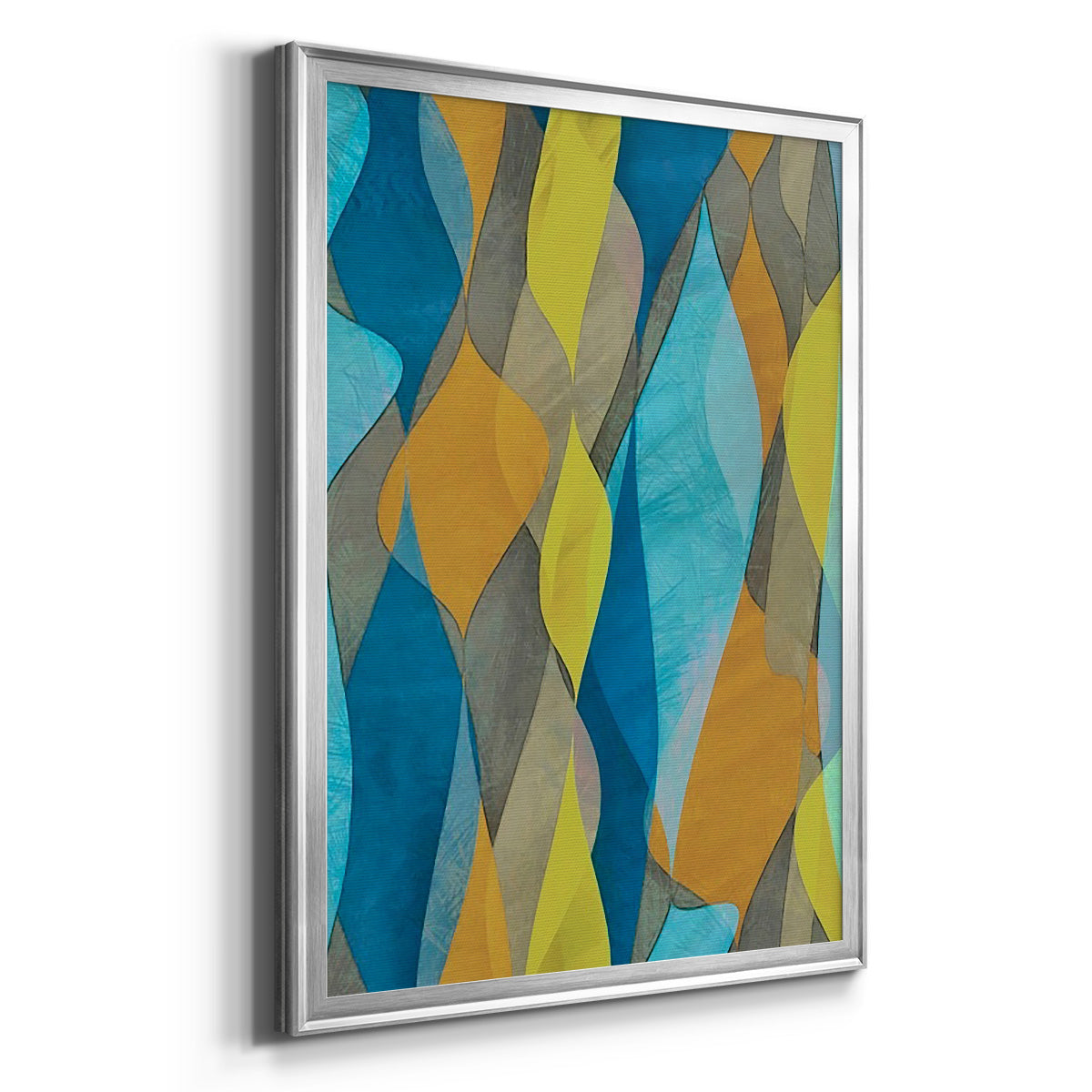 Colorful Cascade I - Modern Framed Canvas Print