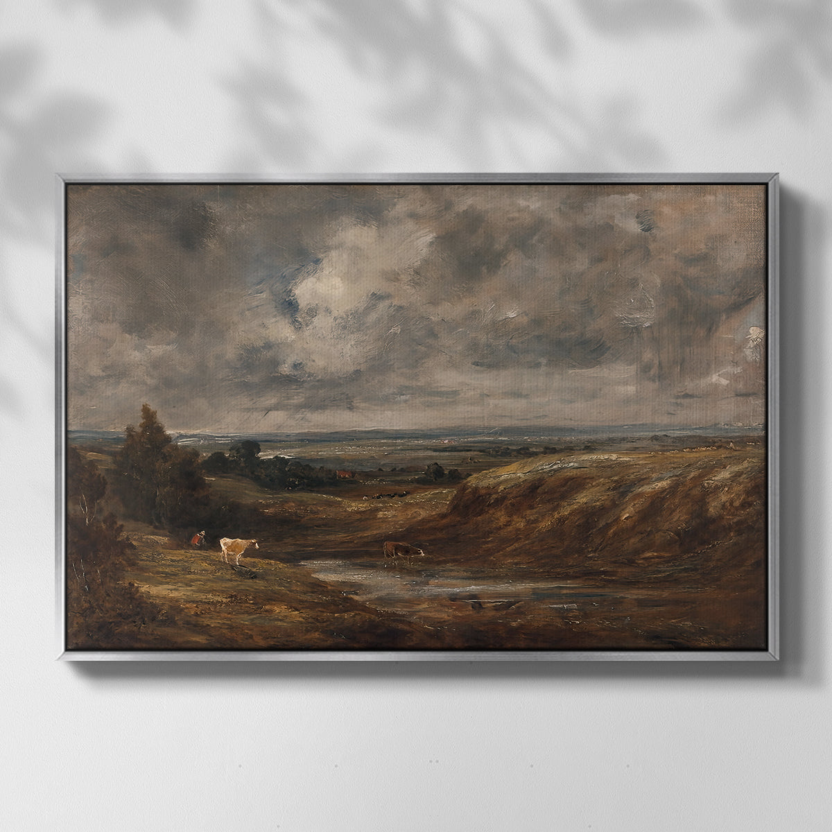 Hampstead Heath, 1825 - Floater Framed Canvas Print