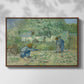 First Steps after Millet, 1890 - Floater Framed Canvas Print