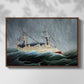 A Ship in the Storm, c. 1899 - Floater Framed Canvas Print