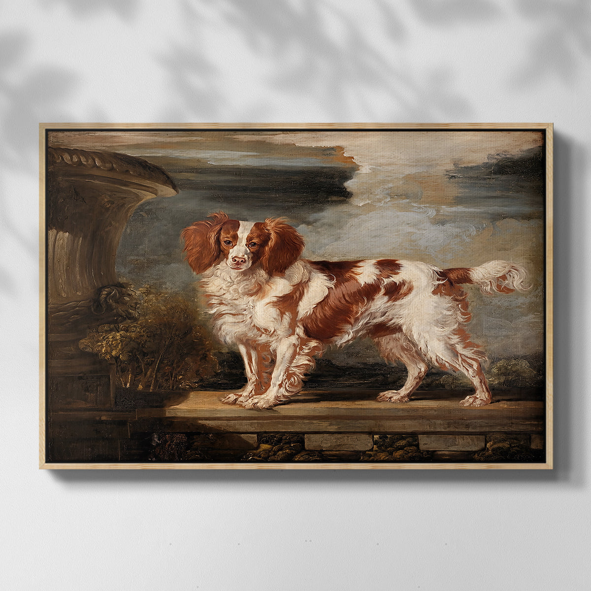 Portrait of Dash, a Favourite Spaniel, Property of Lady Frances Vane-Tempest, 1819 - Floater Framed Canvas Print