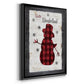 Checkered Snowman II - Modern Framed Canvas Print