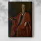 Canvas art print of a dignified male figure with refined clothing and soft light with a soft shadow on a white background.