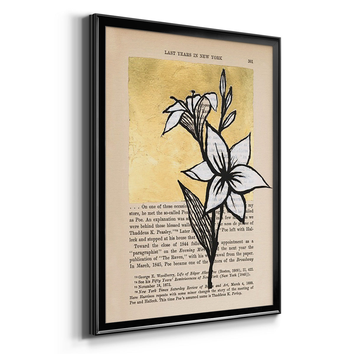 Floral Diary I - Modern Framed Canvas Print