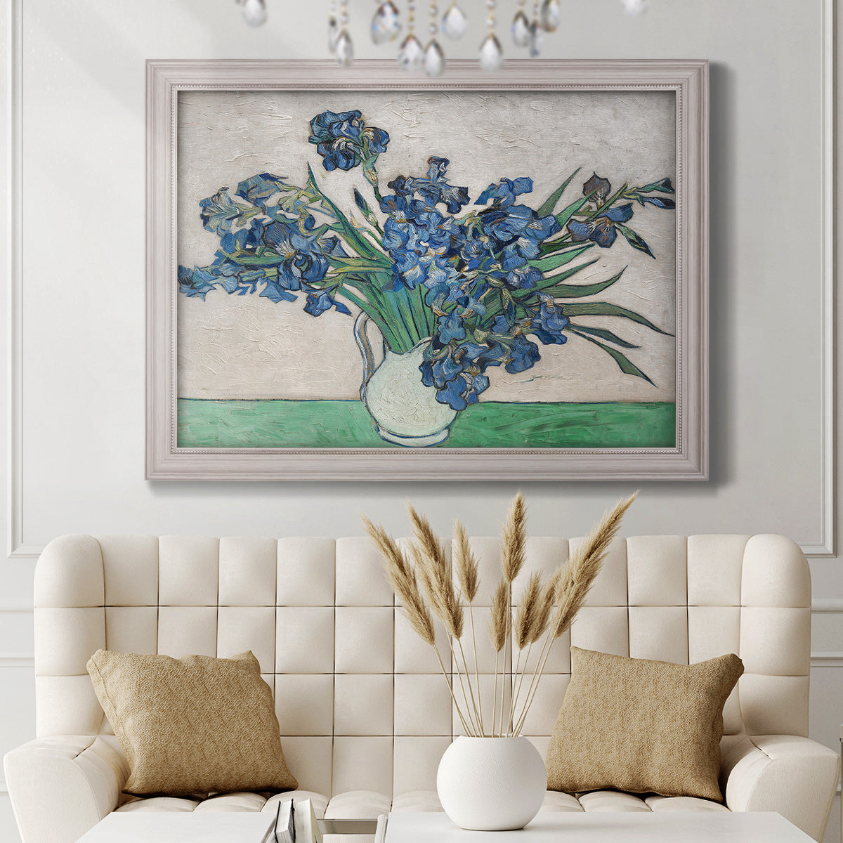 Irises II - Ornate Framed Canvas Print