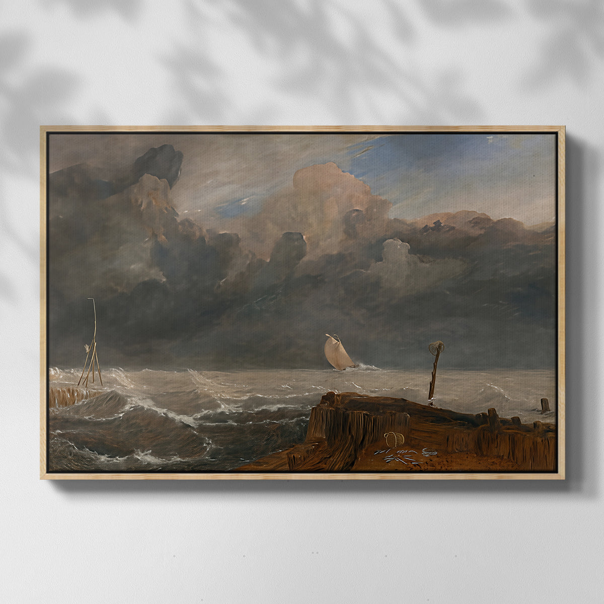 Port Ruysdael, 1827 - Floater Framed Canvas Print