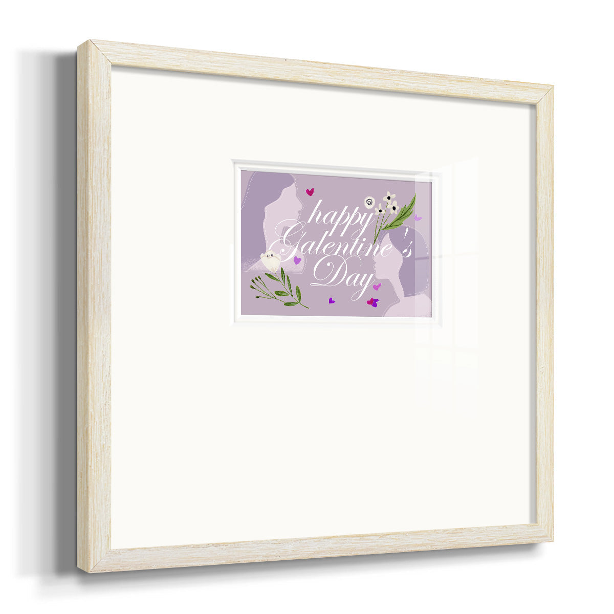 Happy Galentine's Day Collection A Premium Framed Print Double Matboard