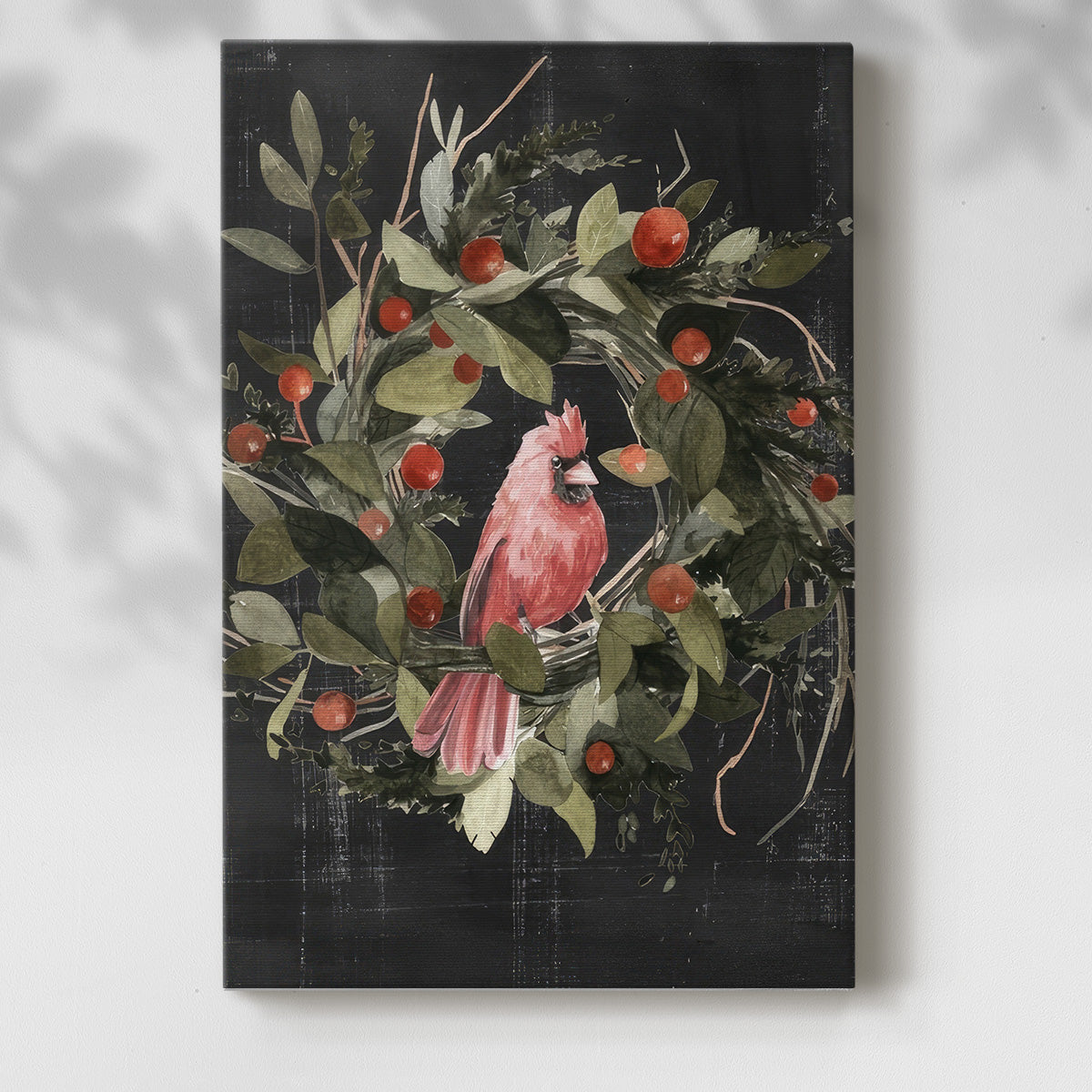 Christmas Cardinal II - Gallery Wrapped Canvas