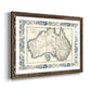 Bordered Map of Australia-Premium Framed Print - Ready to Hang