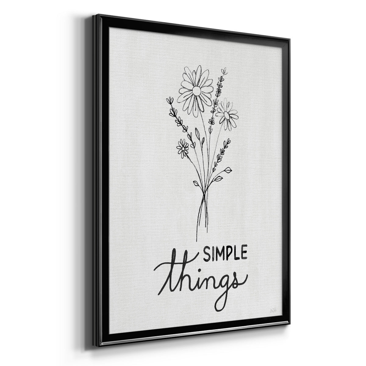 Simple Things Sketch - Modern Framed Canvas Print