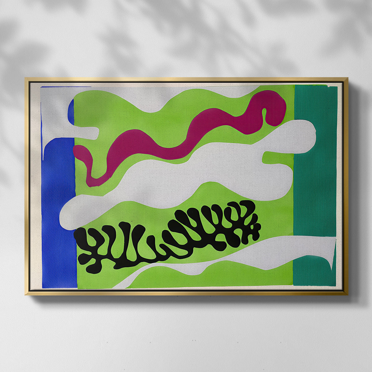 The Lagoon (Le lagon), from Jazz, 1947 - Floater Framed Canvas Print
