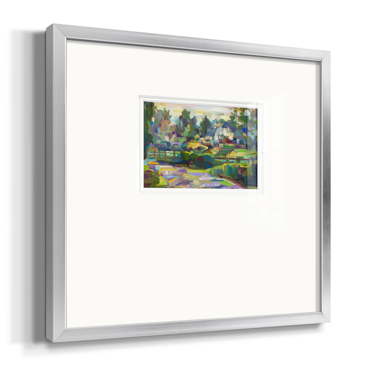 White Barn Premium Framed Print Double Matboard