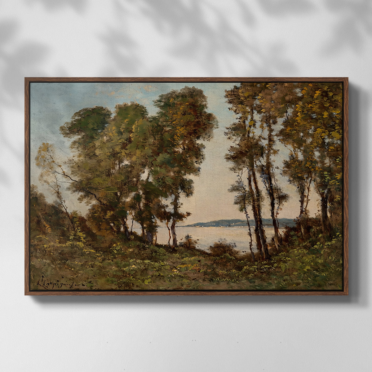 The Banks of the Allier, 1894 - Floater Framed Canvas Print