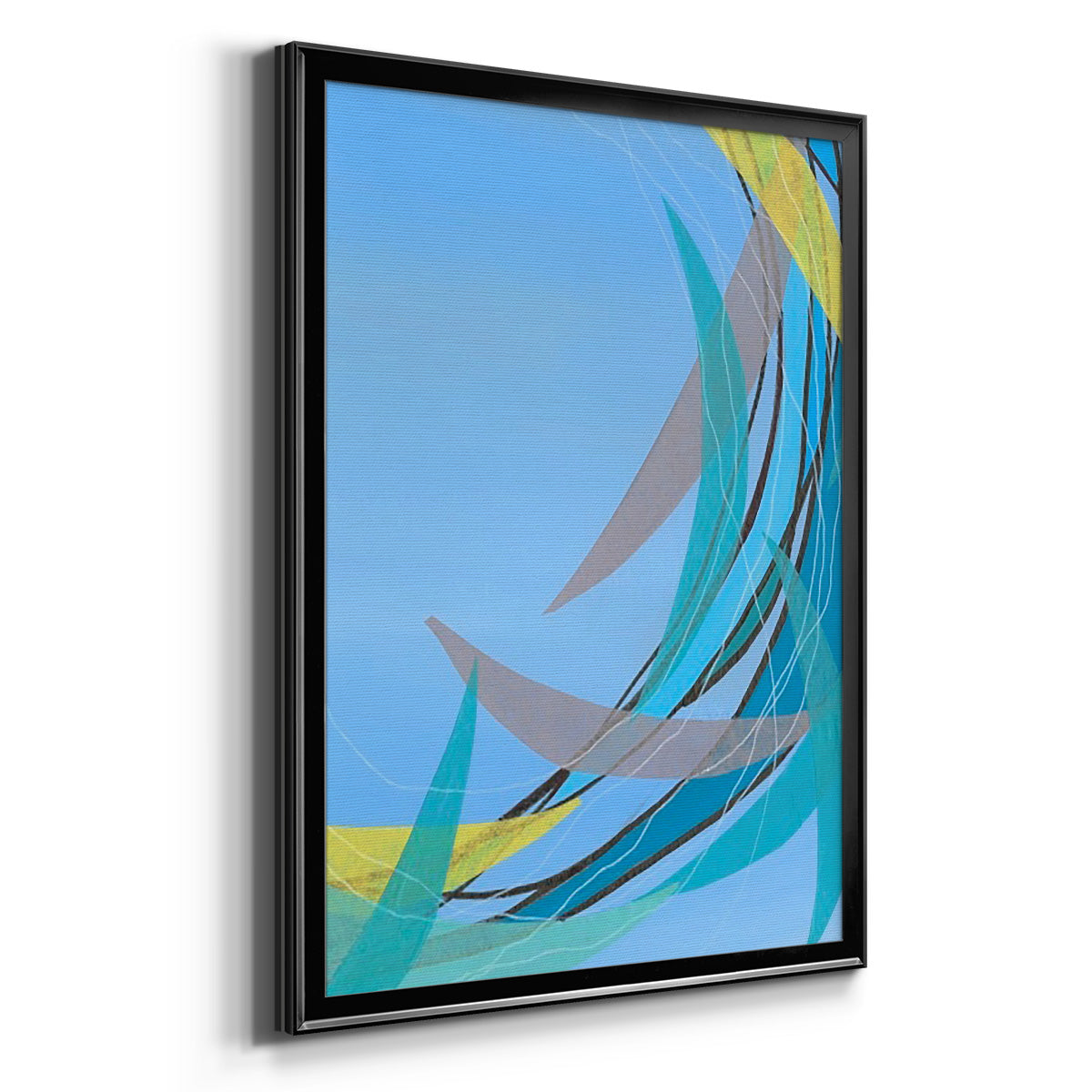 Circulating Flow II - Modern Framed Canvas Print