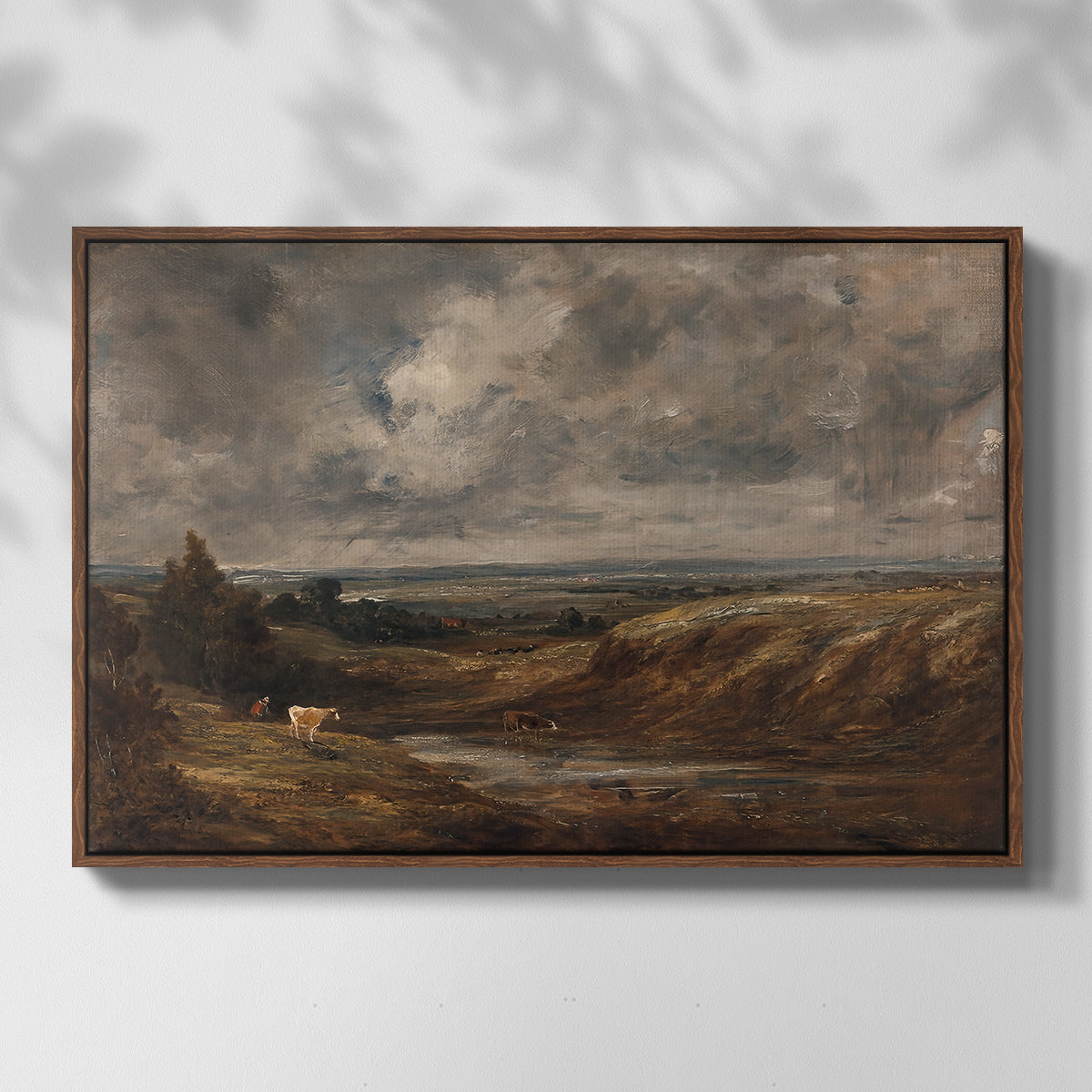 Hampstead Heath, 1825 - Floater Framed Canvas Print