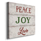 Peace Joy Love Premium Gallery Wrapped Canvas - Ready to Hang