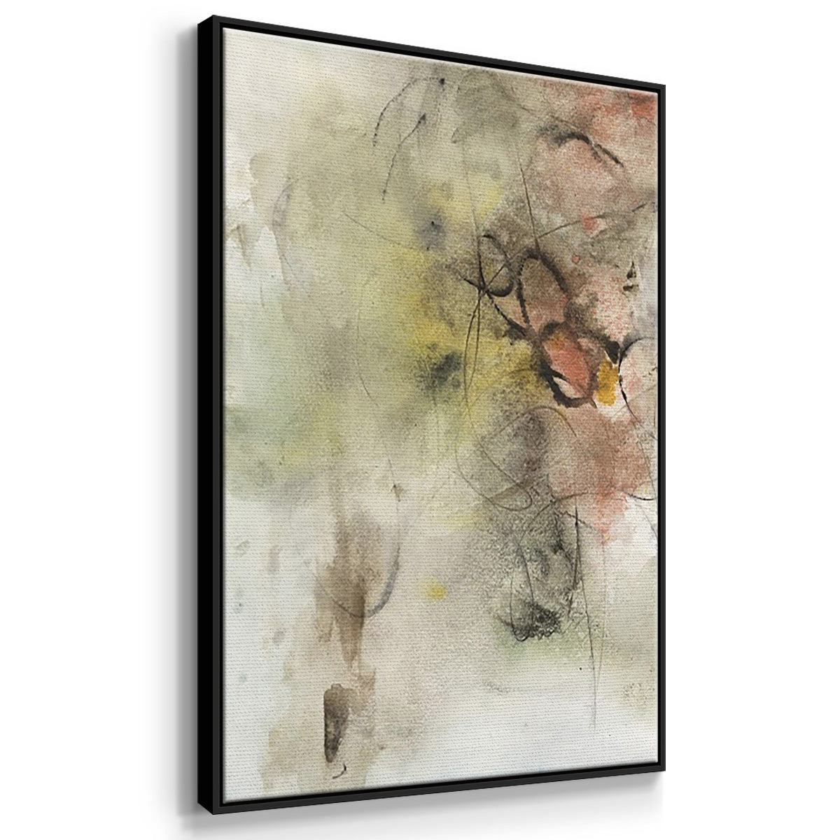 Soft Inspiration I - Framed Premium Gallery Wrapped Canvas L Frame 3 Piece Set - Ready to Hang