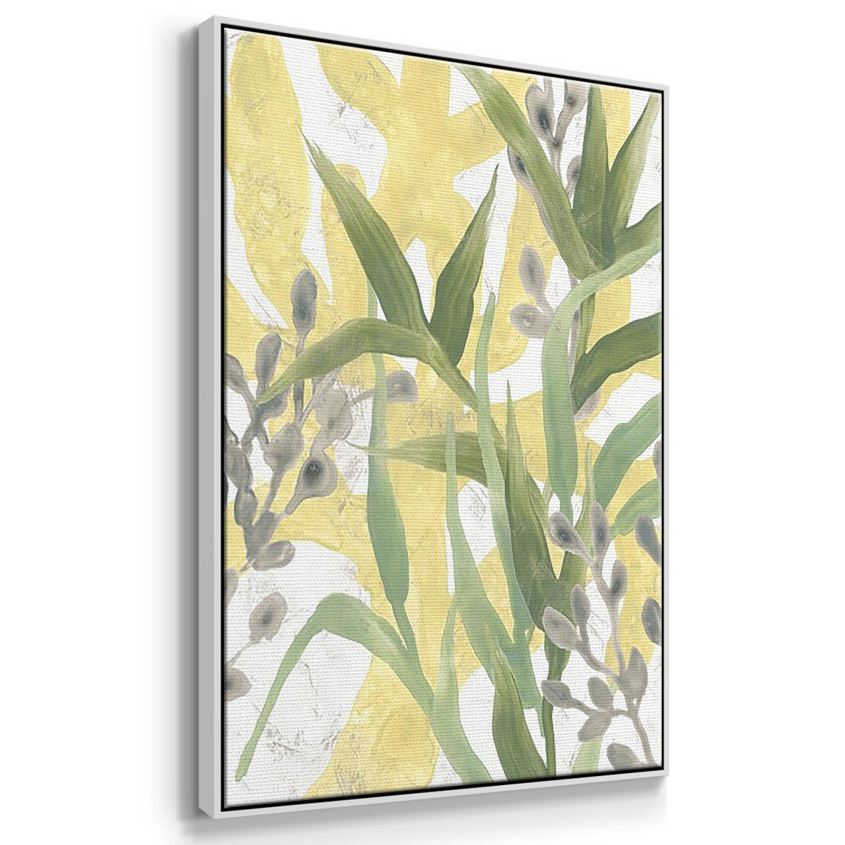 Sea Grass Fresco I - Framed Premium Gallery Wrapped Canvas L Frame 3 Piece Set - Ready to Hang