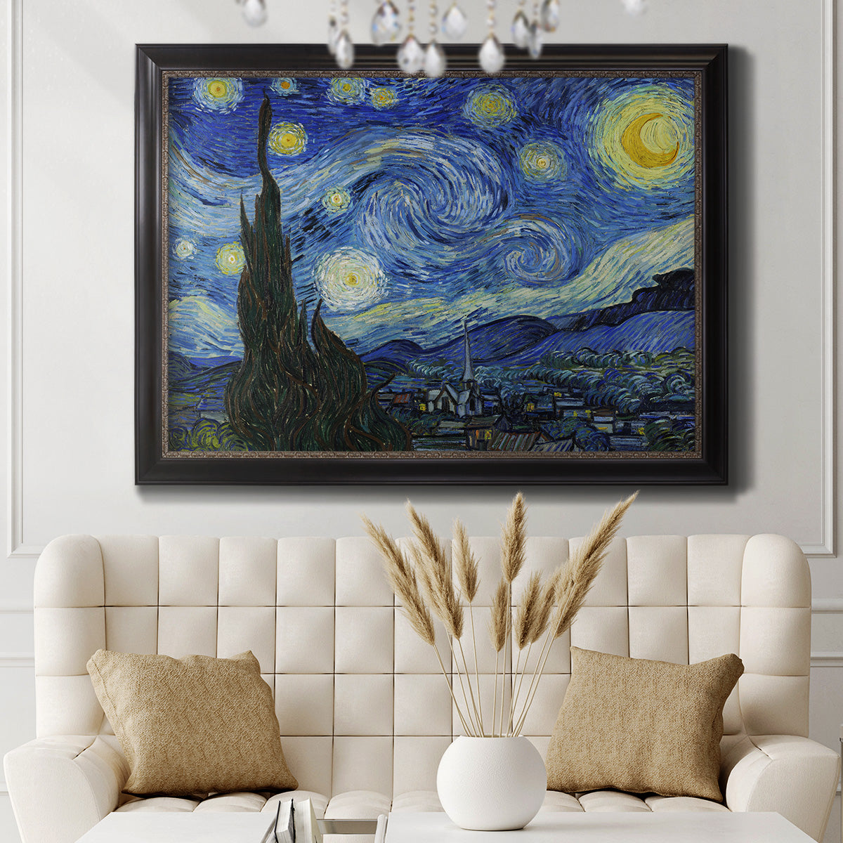 Starry Night - Ornate Framed Canvas Print
