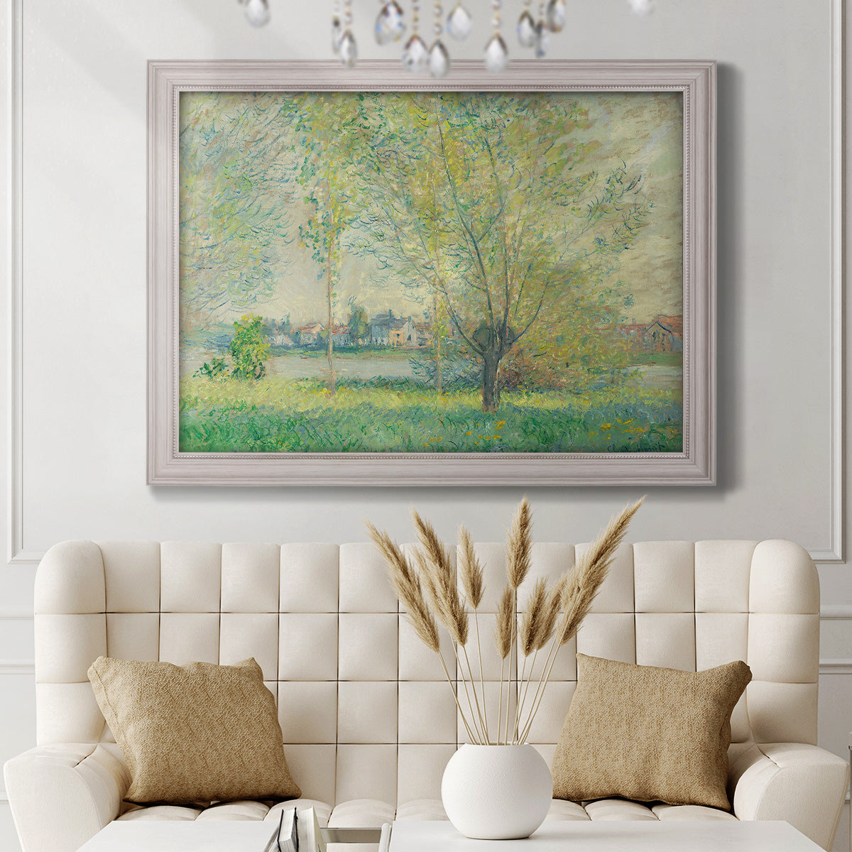 The Willows, 1880 - Ornate Framed Canvas Print