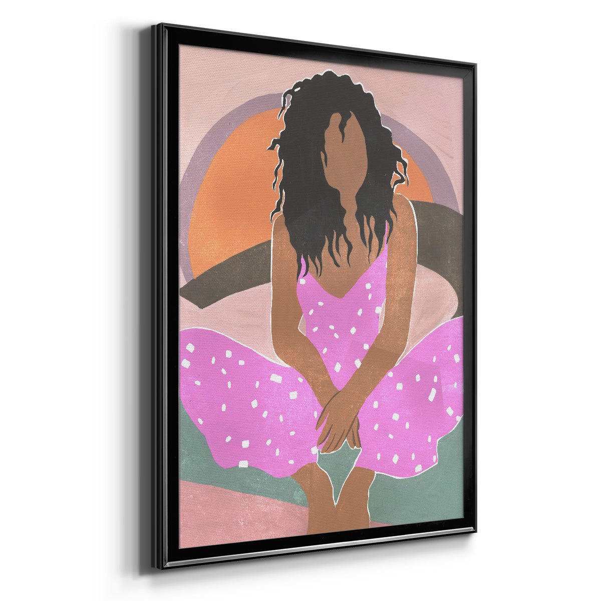 Curly Lady IV - Modern Framed Canvas Print