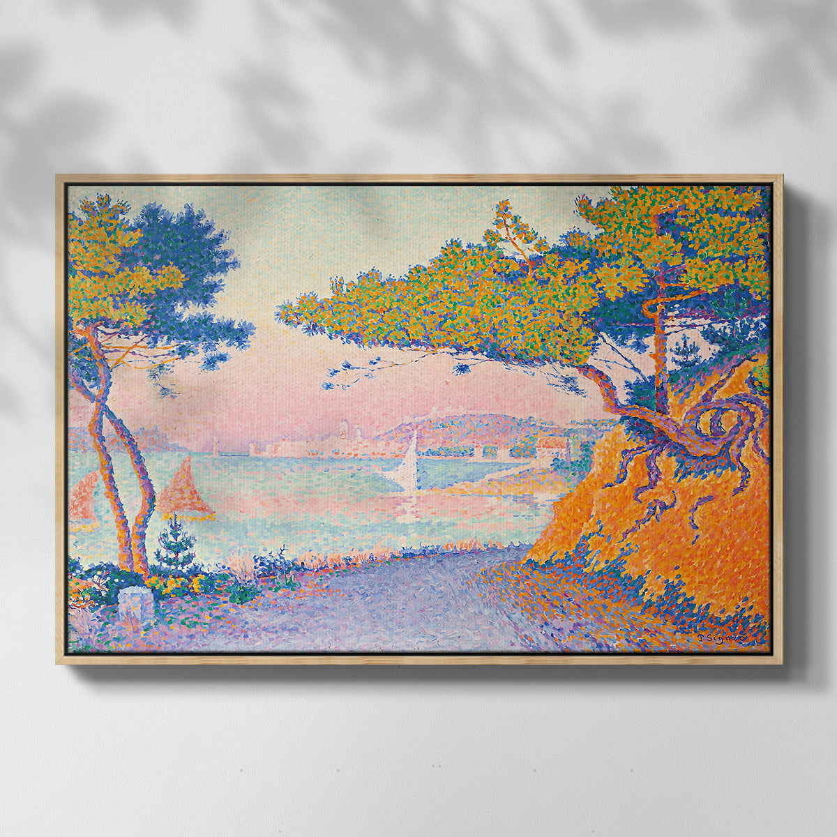 Golfe Juan, 1896 - Floater Framed Canvas Print