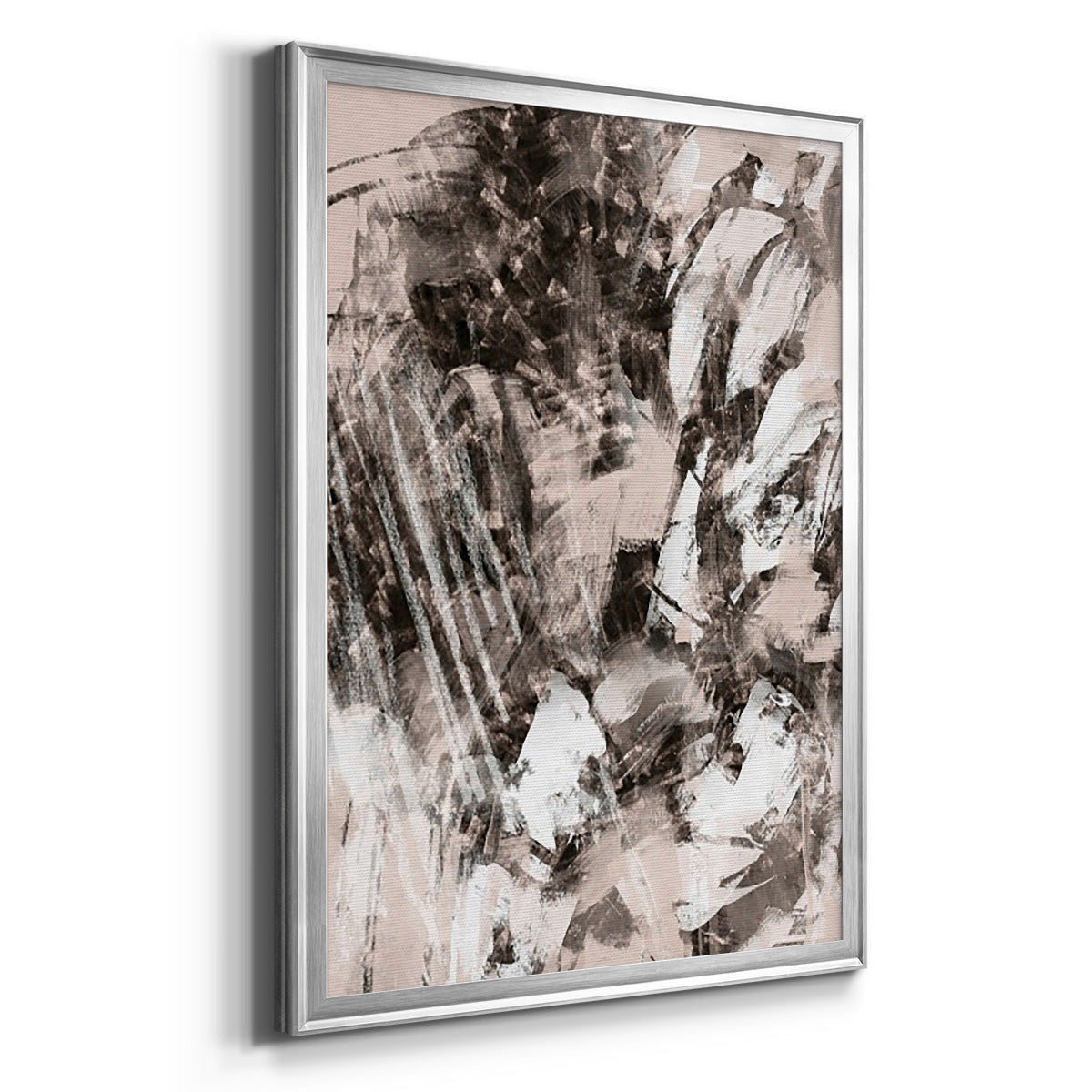 Blush Blackboard I - Modern Framed Canvas Print