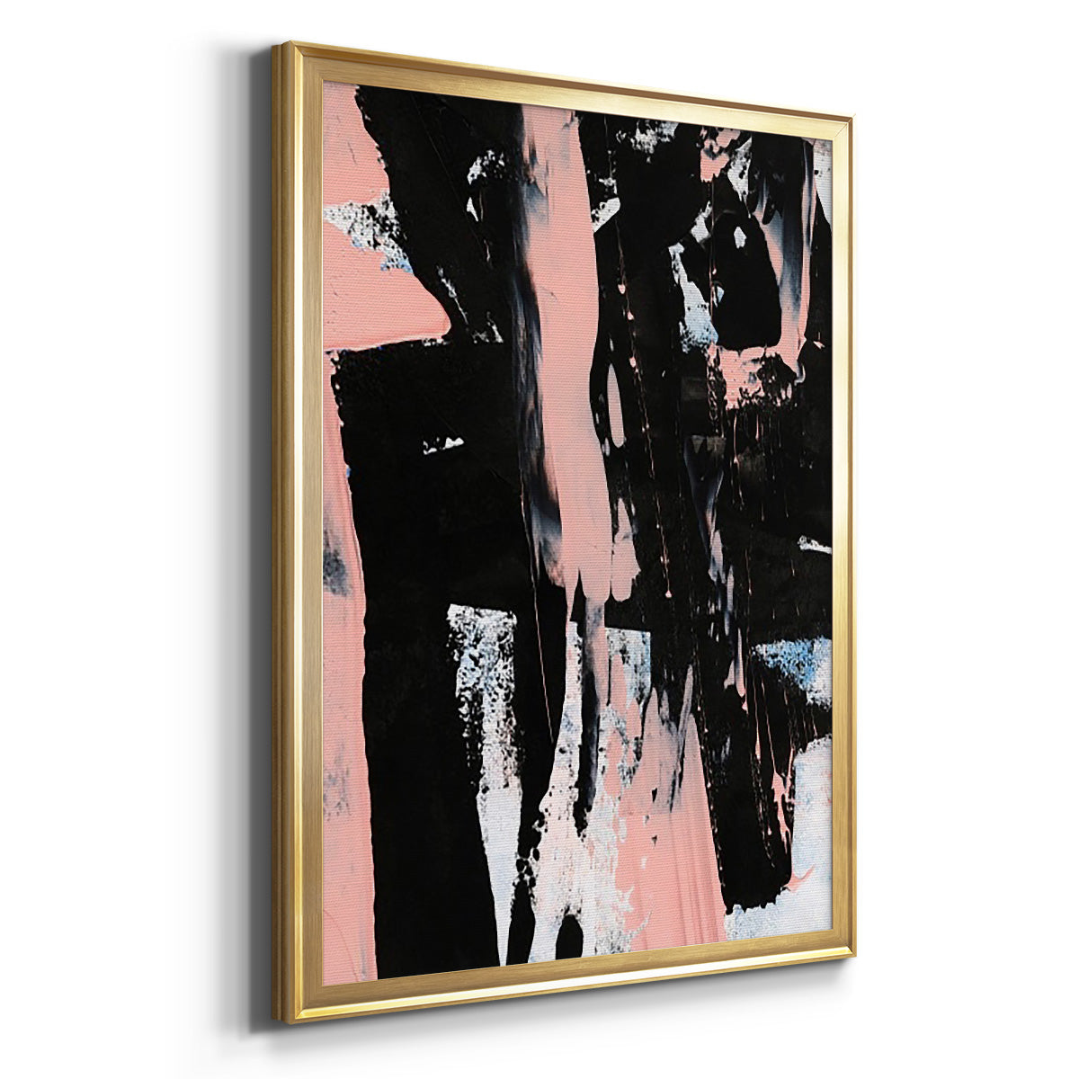 Black & Blush I - Modern Framed Canvas Print