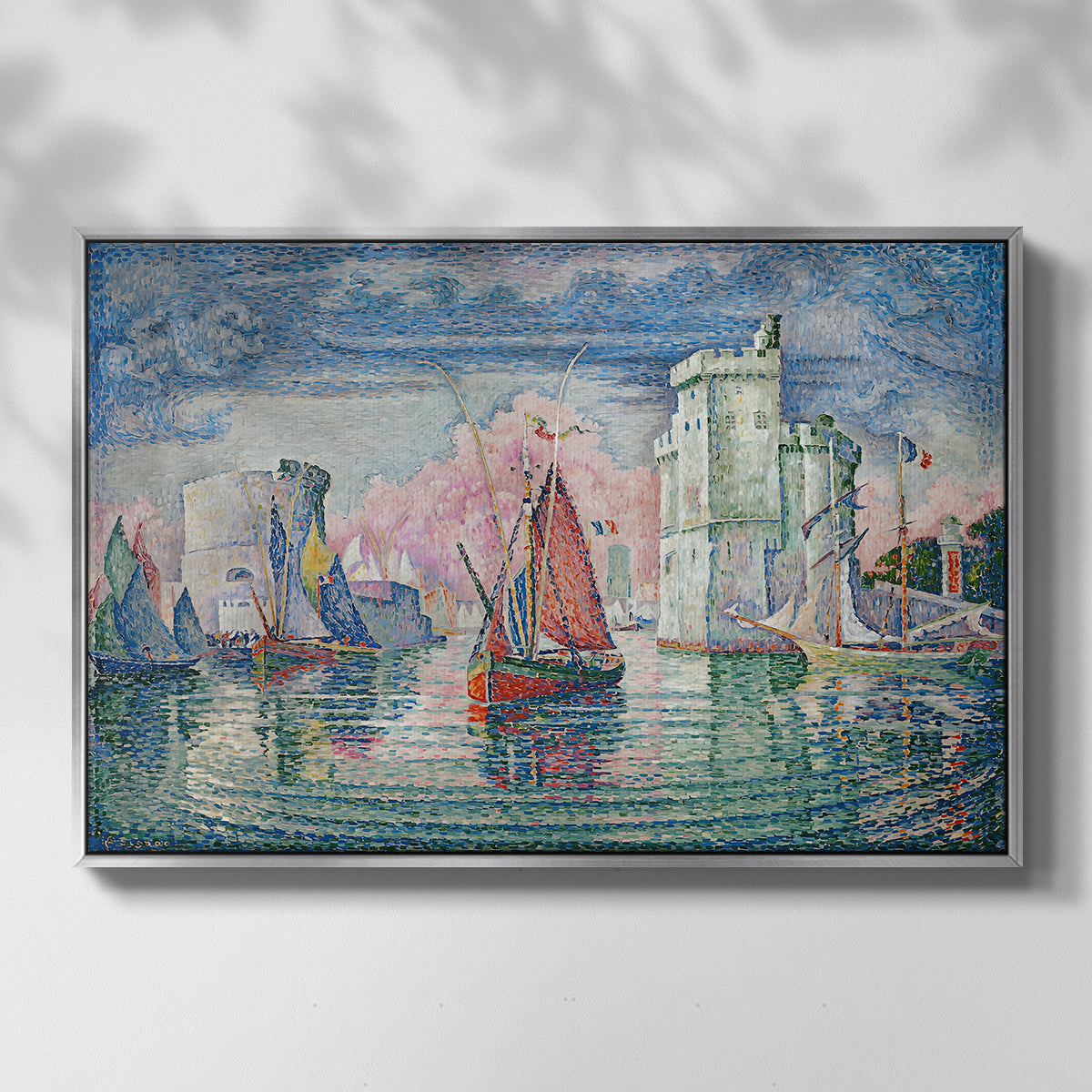 Entrance to the Port of La Rochelle, 1921 - Floater Framed Canvas Print