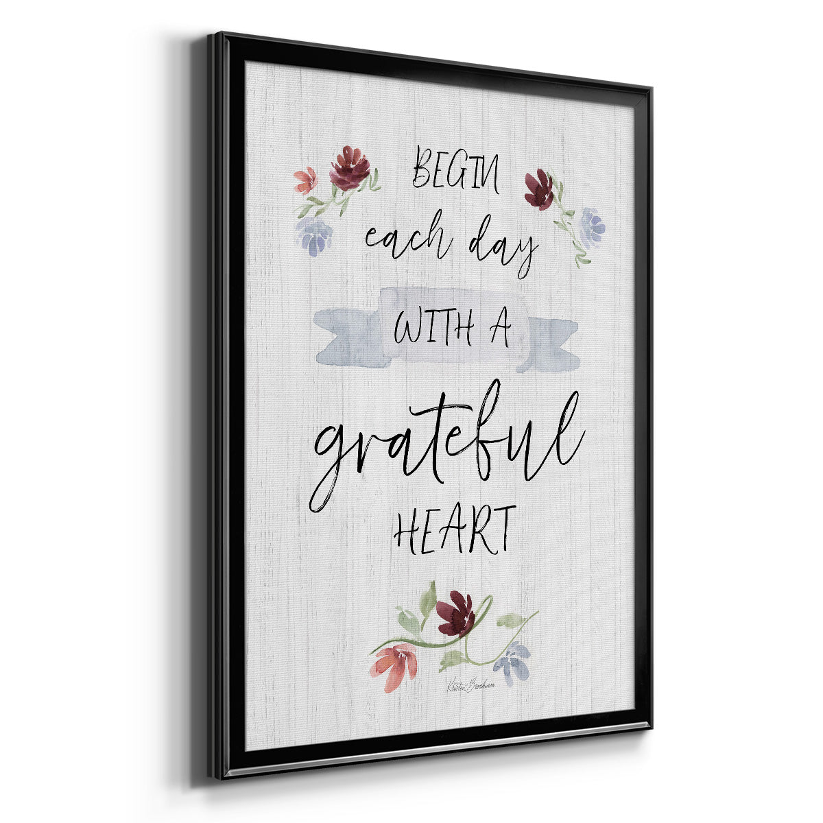 Grateful Heart - Modern Framed Canvas Print
