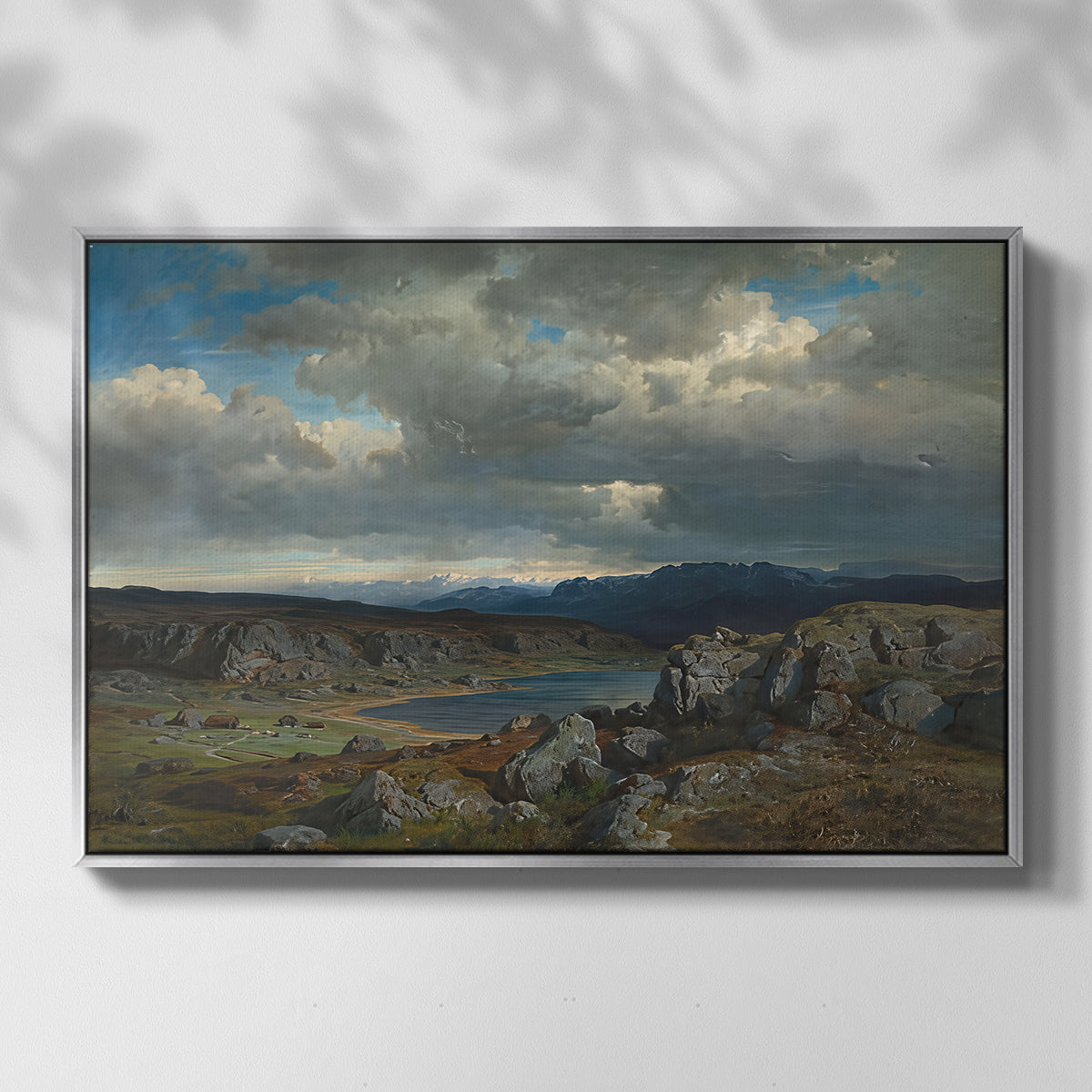 Norwegian Highlands, 1857 - Floater Framed Canvas Print