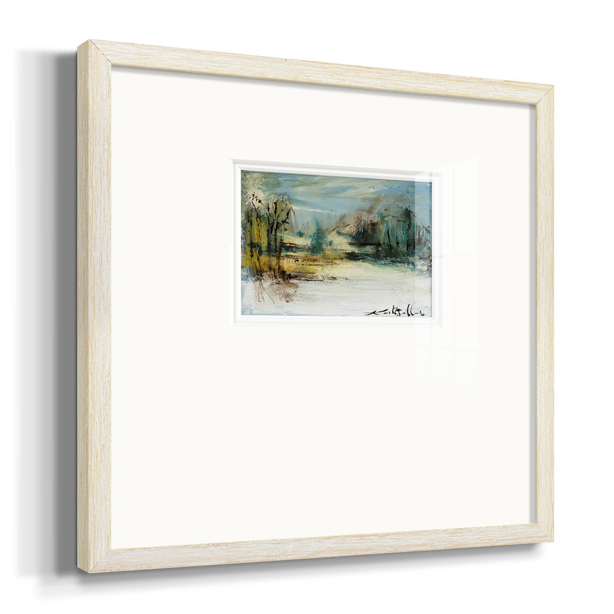 Wintery Horizon II Premium Framed Print Double Matboard