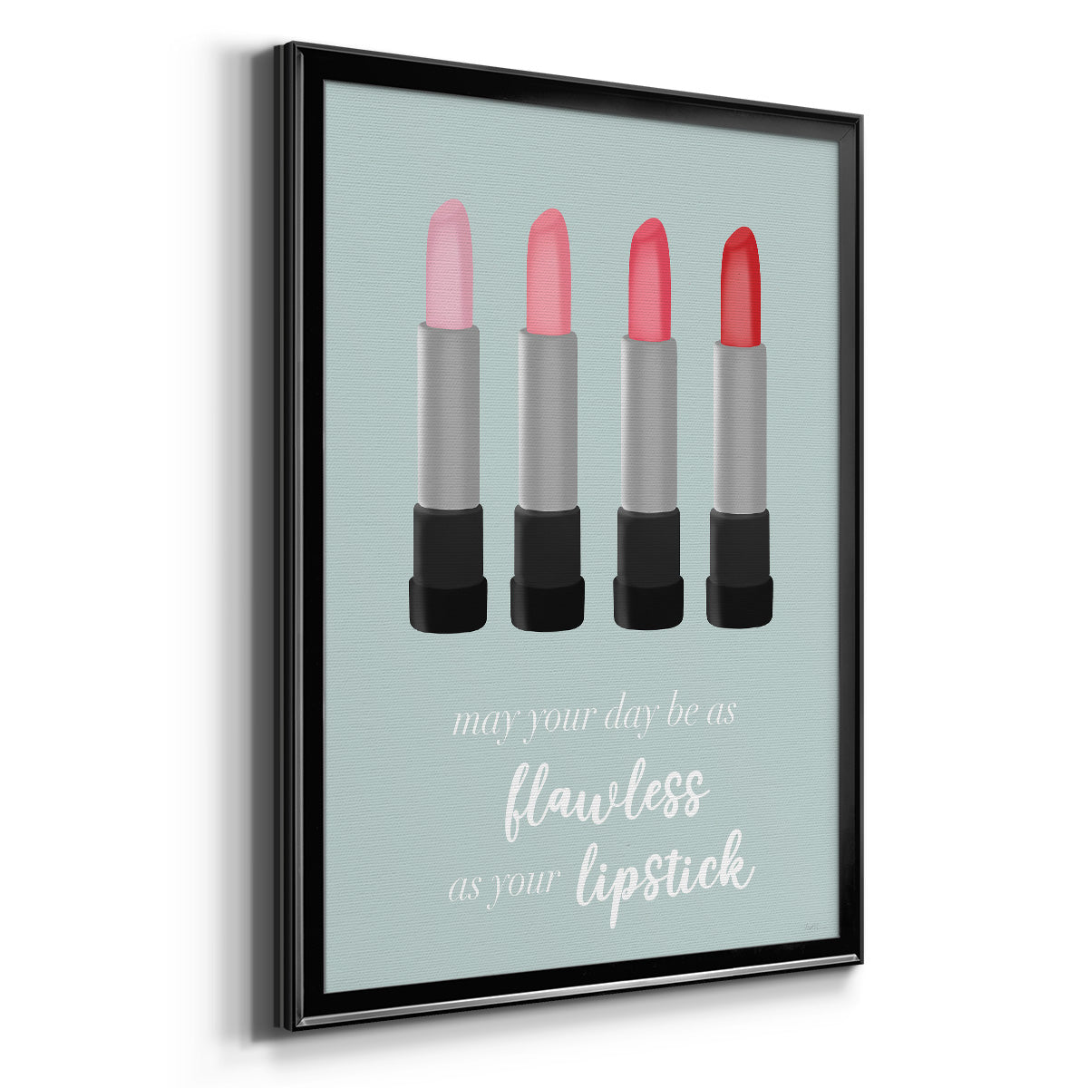 Flawless Lipstick - Modern Framed Canvas Print