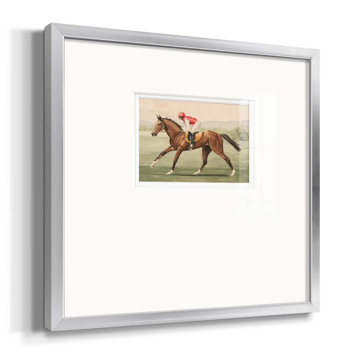 Vintage Equestrian I Premium Framed Print Double Matboard