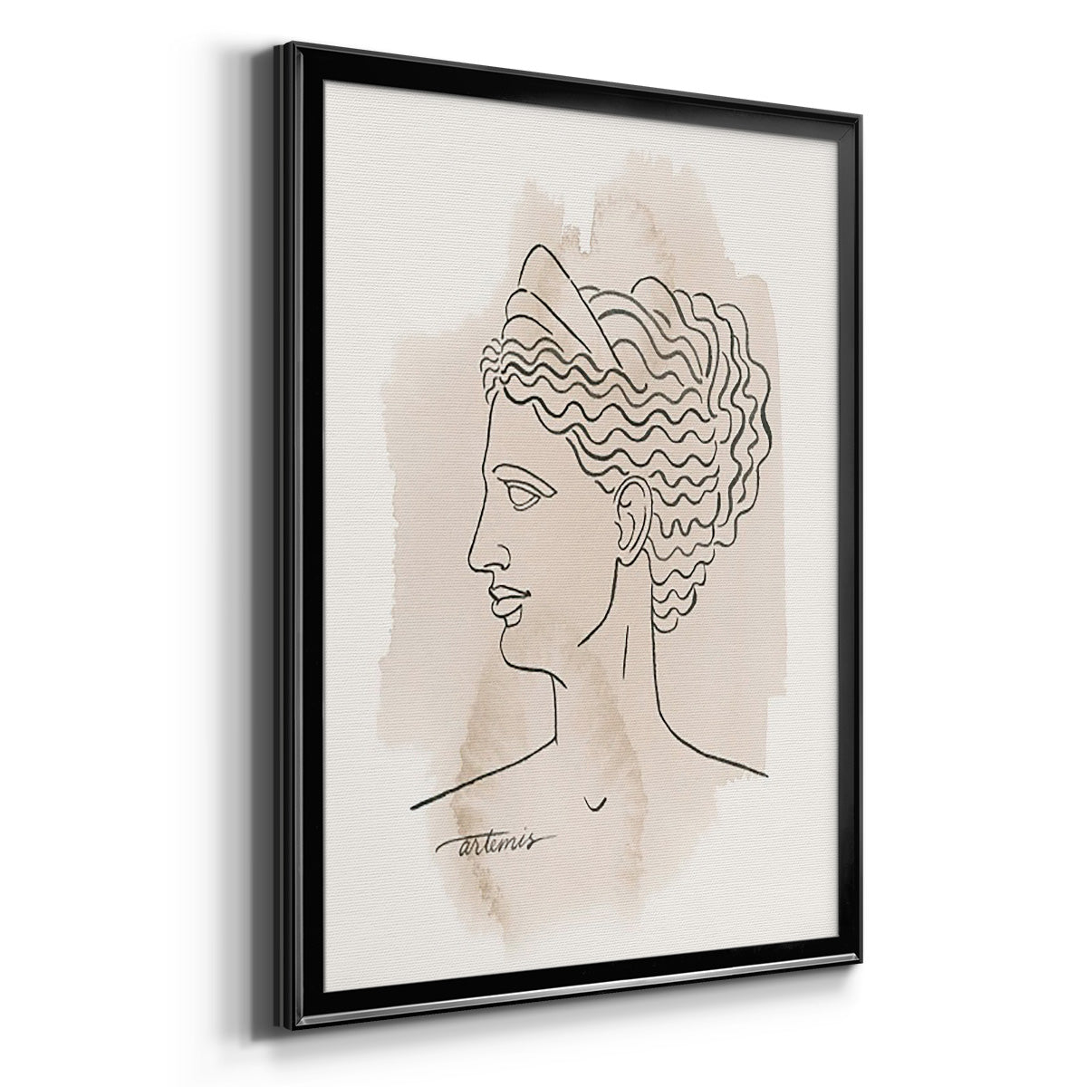 Greek Busts VI - Modern Framed Canvas Print