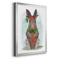 Rabbit Carrot Hug - Modern Framed Canvas Print