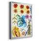 Flower Power II - Modern Framed Canvas Print