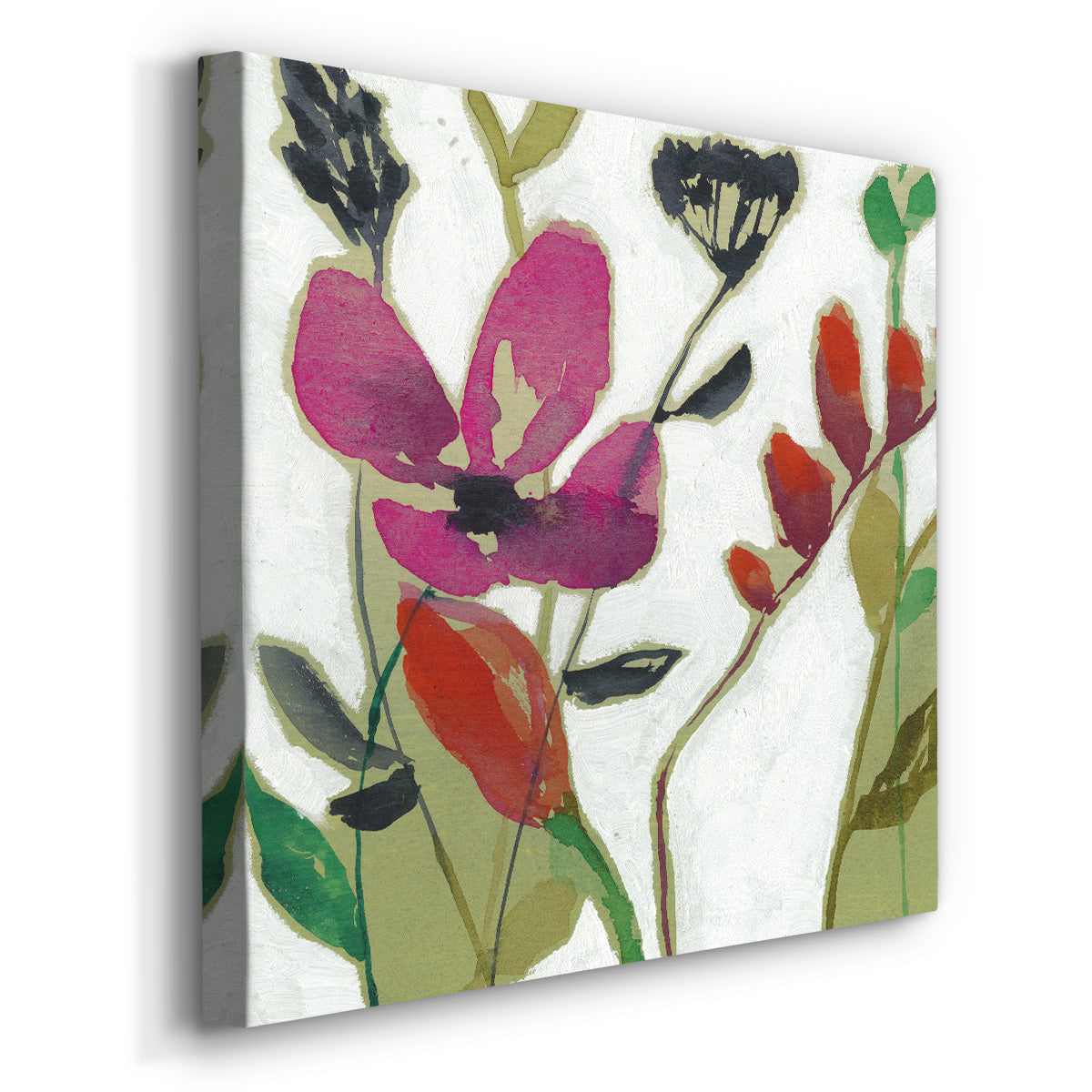 Vivid Flowers I-Premium Gallery Wrapped Canvas - Ready to Hang