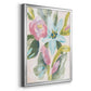 Floral Breeze Fresco  I - Modern Framed Canvas Print