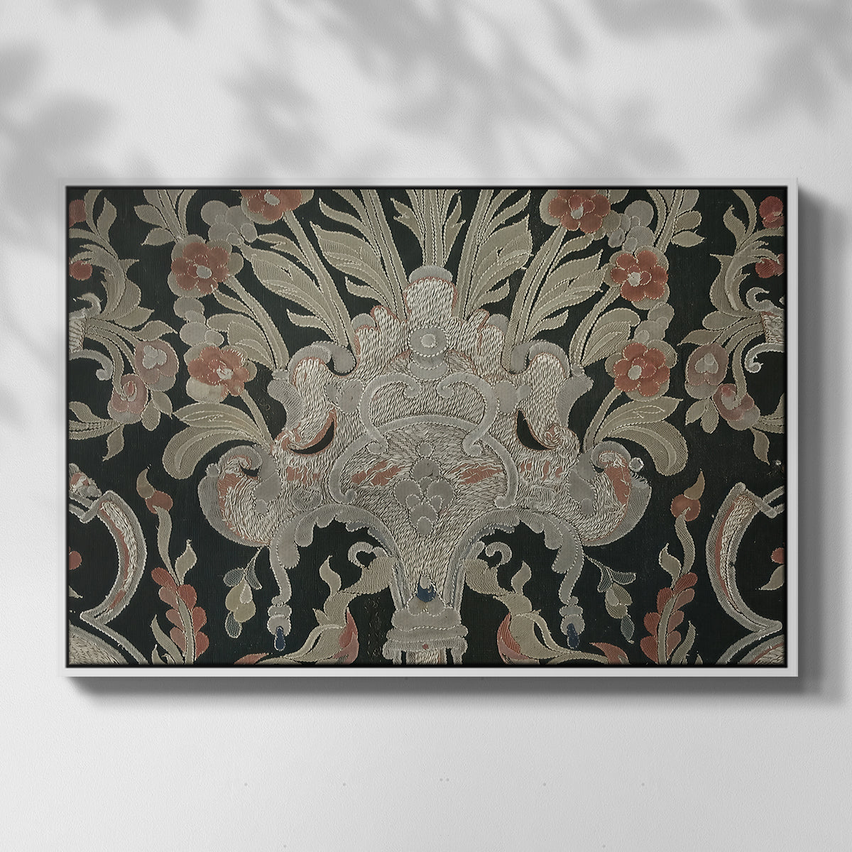 Hanging (Printed Textile), c. 18th Century - Floater Framed Canvas Print