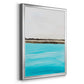 Harmony in Turquiose - Modern Framed Canvas Print