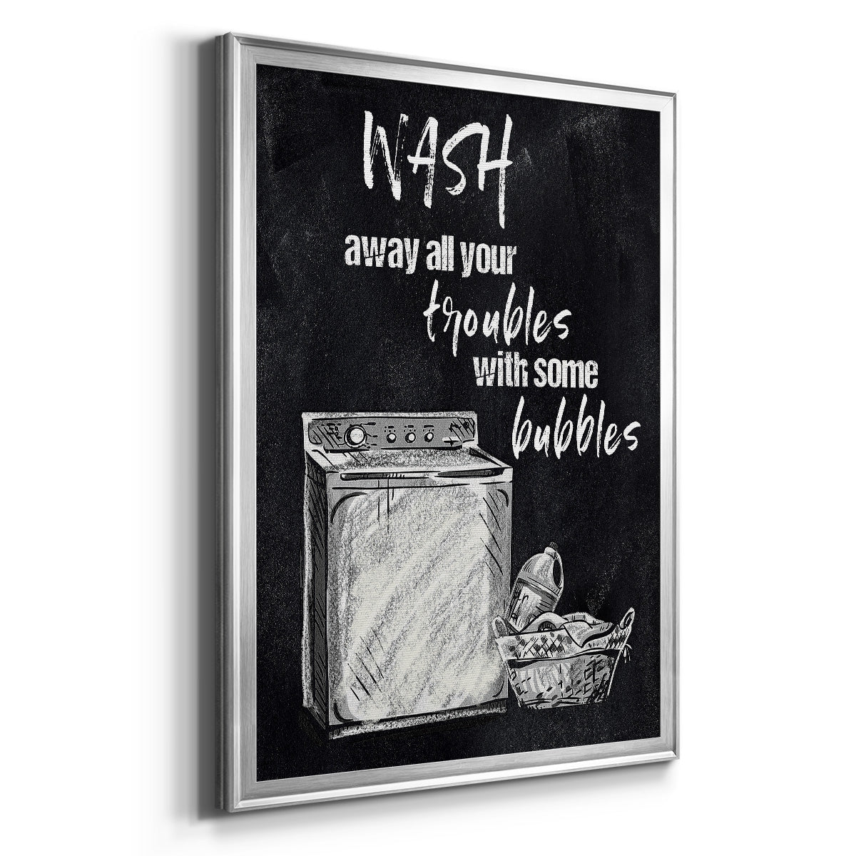 Wash Away Your Troubles - Modern Framed Canvas Print