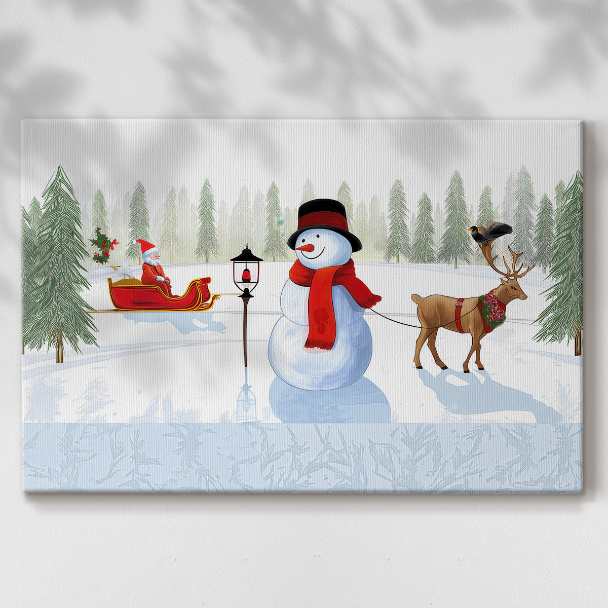 Pearled Pines Village - Canvas Art Print