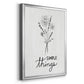 Simple Things Sketch - Modern Framed Canvas Print