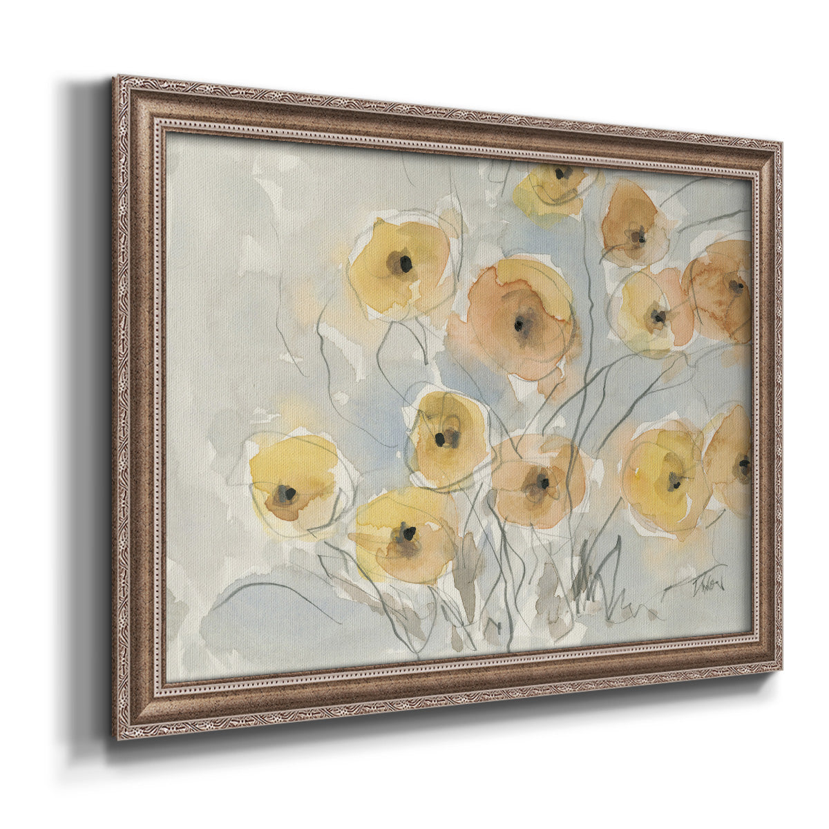 Sunset Poppies I Premium Framed Canvas- Ready to Hang