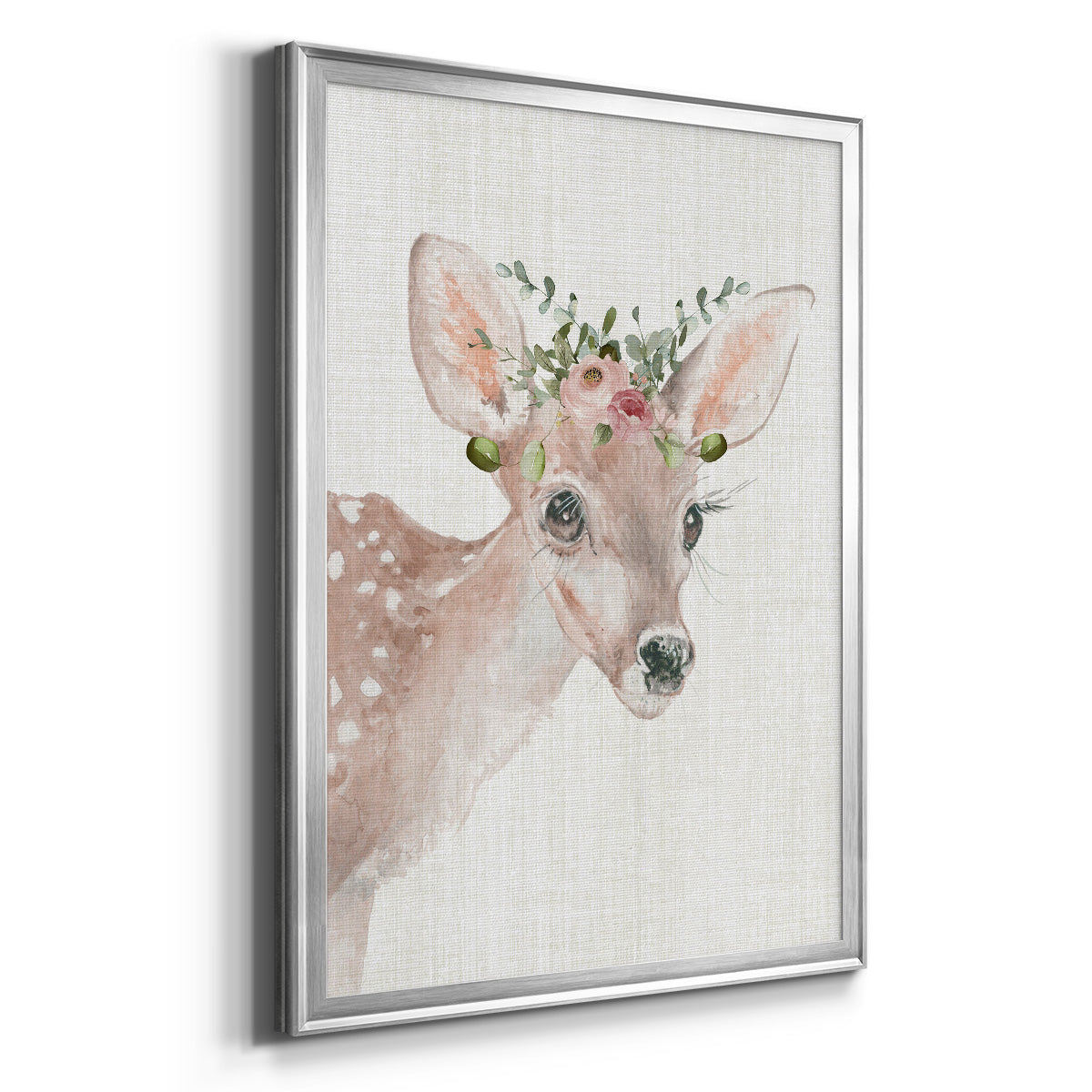 Dressy Fawn - Modern Framed Canvas Print