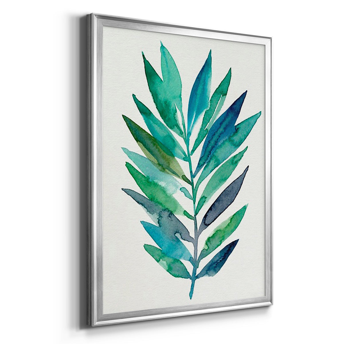 Palm Frond Flow II - Modern Framed Canvas Print