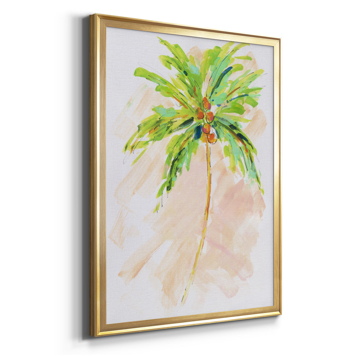 Coconut Palm II - Modern Framed Canvas Print